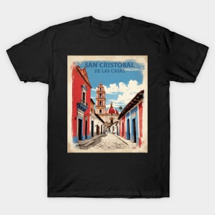 San Cristobal de las Casas Chiapas Mexico Vintage Poster Tourism T-Shirt